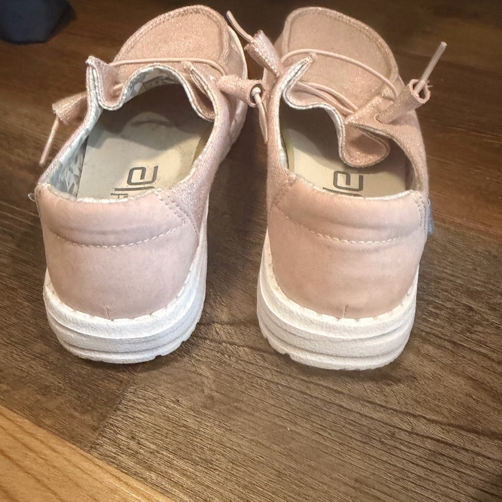 Hey Dude Sparkle Blush Pink Slip-On Sneakers - Picture 2 of 3